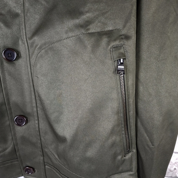 Banana Republic Zip Front Bomber Jacket Olive Green Size Small - Picture 7 of 13